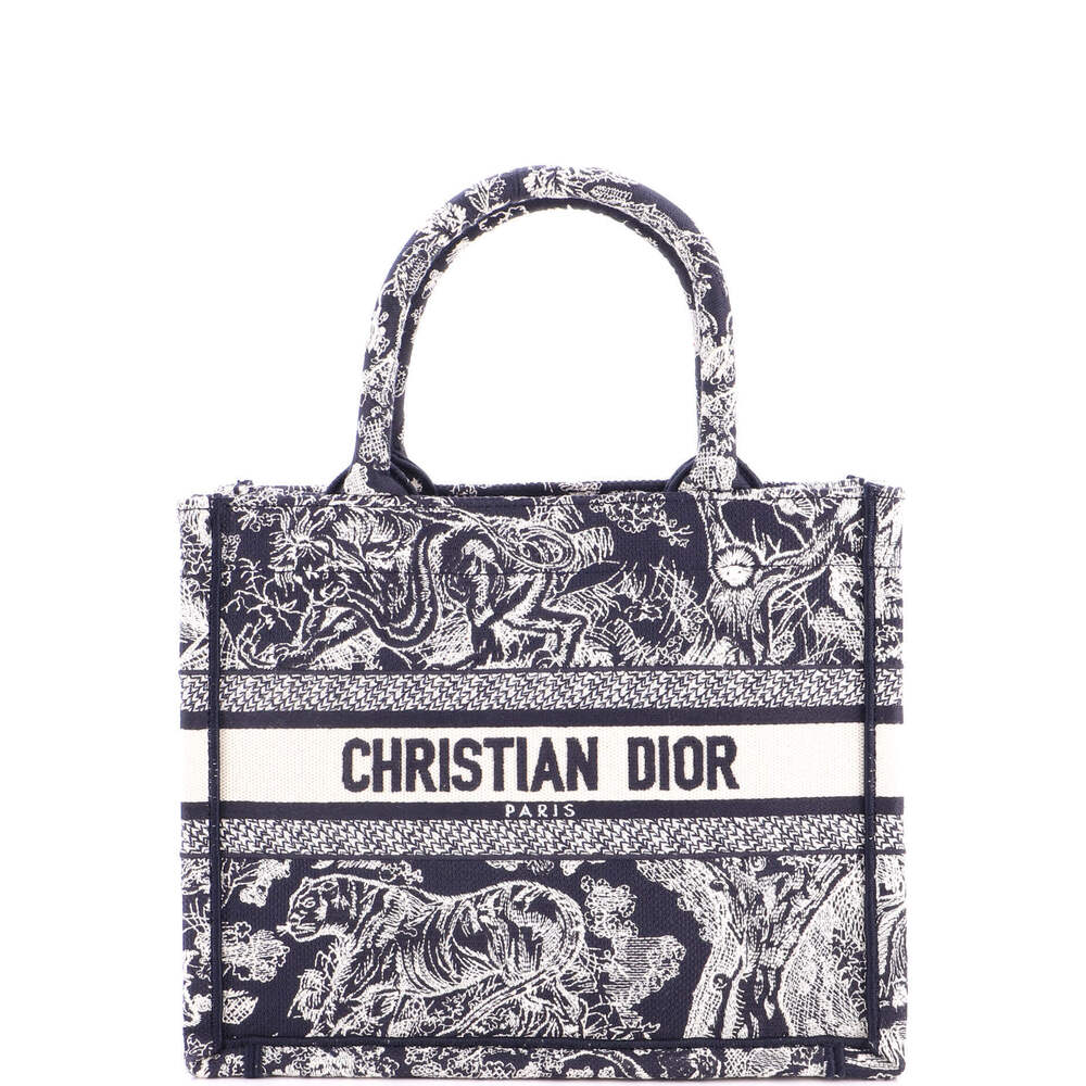 Christian Dior Small Book Tote Embroidered Canvas - Picture 1 of 5